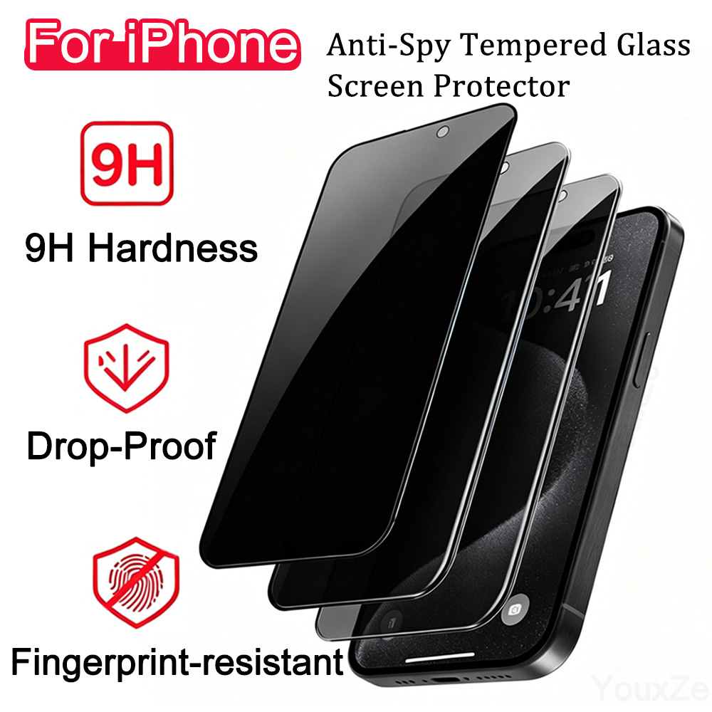 Anti Spy Privacy Glass Case - 3 stuks anti-spionage privacy gehard glas