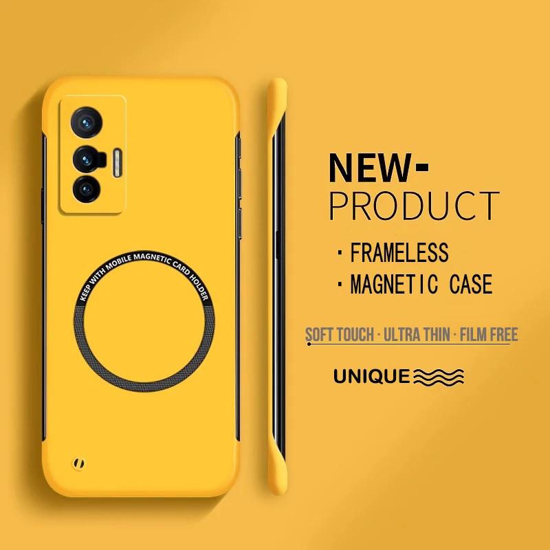 Ultra Thin Frameless Phone Cover - Ultradunne harde pc magnetische frameloze telefoonhoes