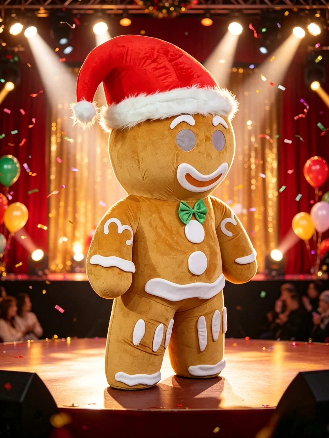 Chargers - Opblaasbaar Gingerbread Man-kostuum, geschikt voor een