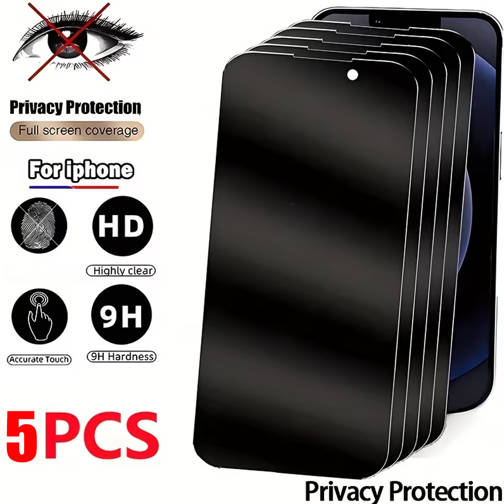 Anti Peek Privacy Tempered Glass - 1-5 stuks anti-spionage privacy gehard glas