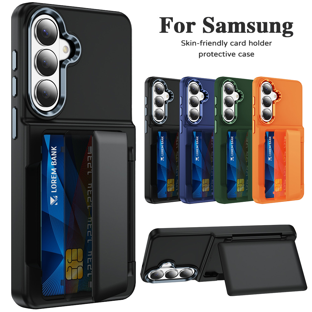 Leather Wallet Card Holder Phone Cover - Telefoonhoesje met kaarthouder voor Samsung Galaxy