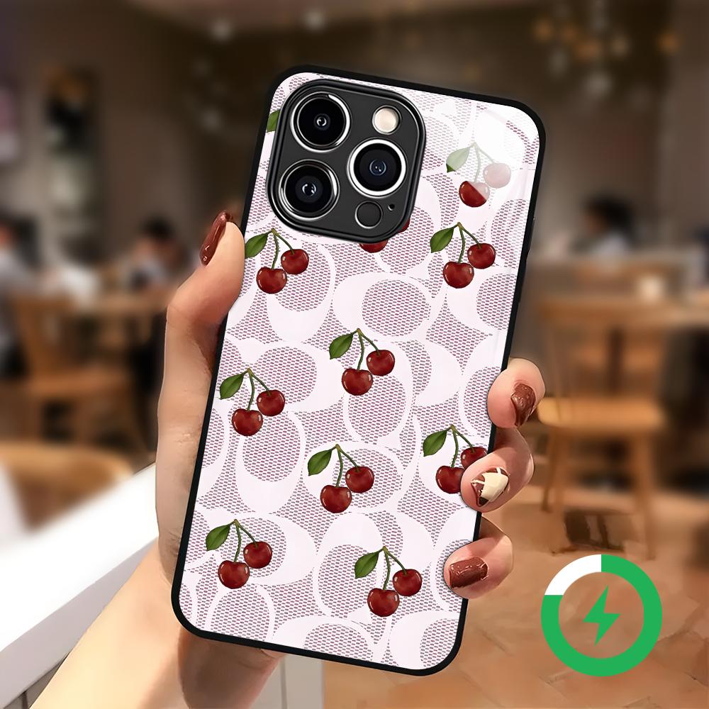 Cherry Luxe Patroon Telefoonho - Screen Protectors recensie en prijs