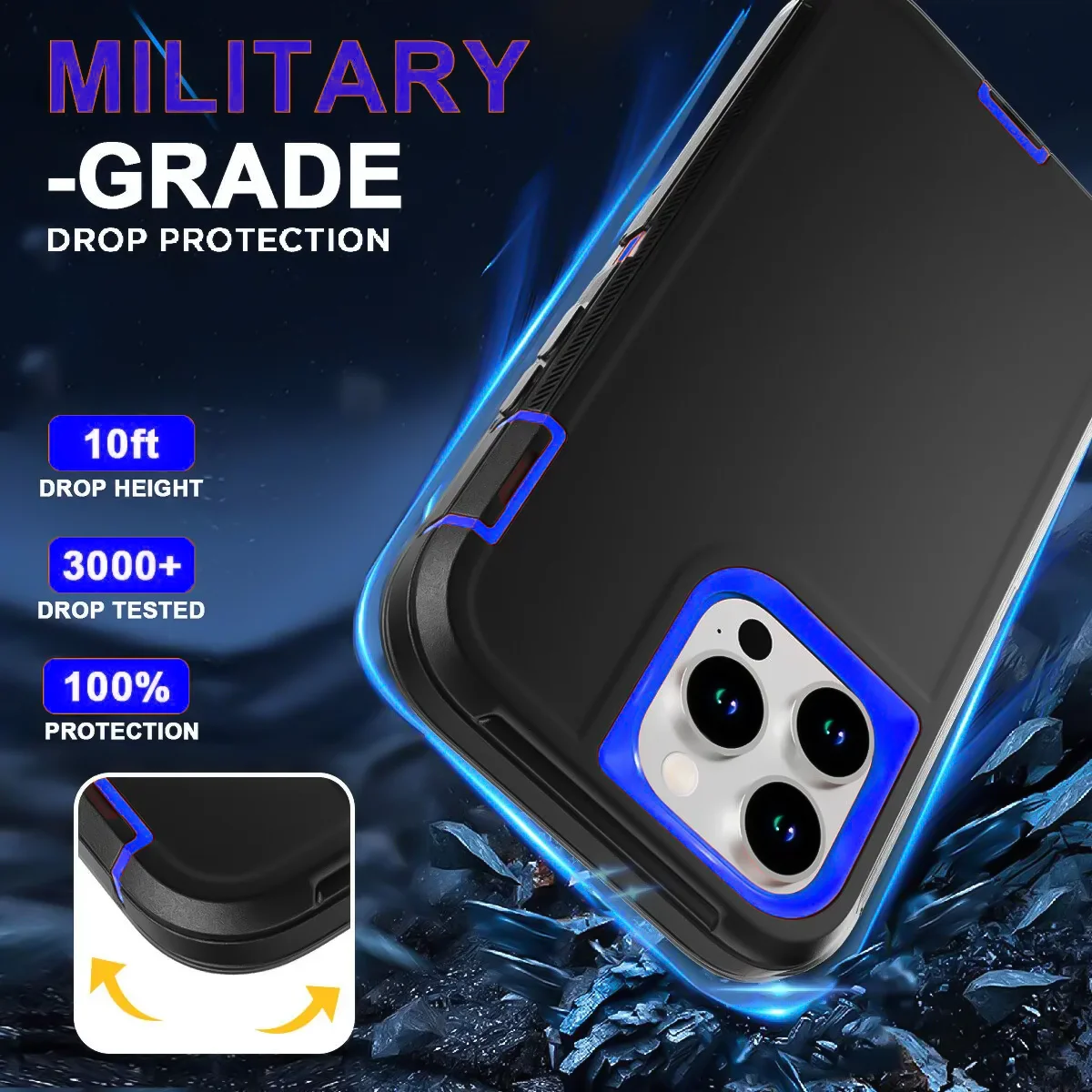 3-in-1 Heavy Duty Stootvaste A - Matte Hard Pc Back Case recensie en prijs