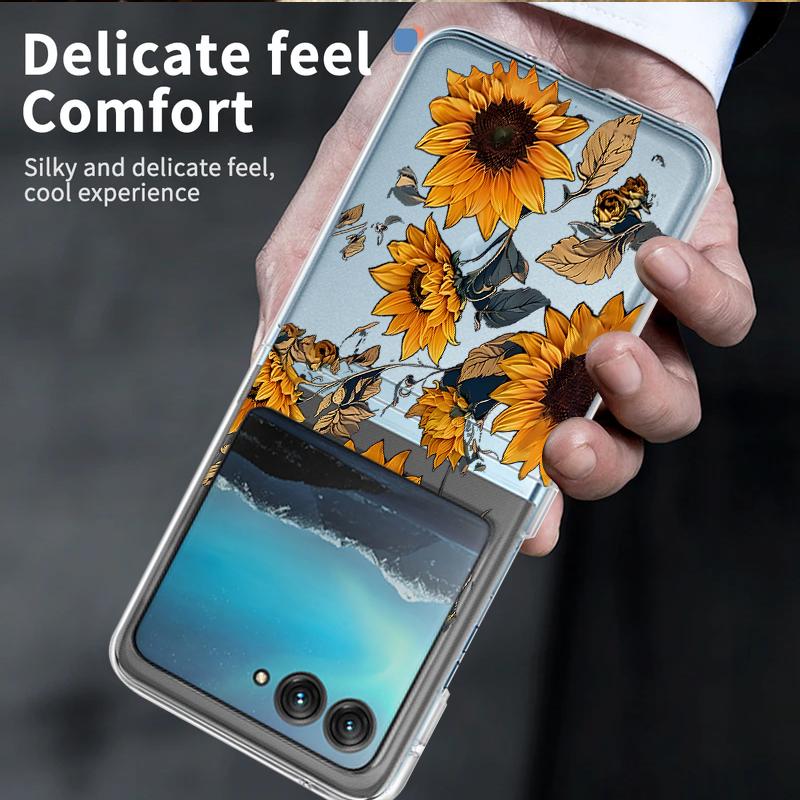 Zonnebloemen Patroon Clear Tel - Clear Shockproof Bumper Case recensie en prijs
