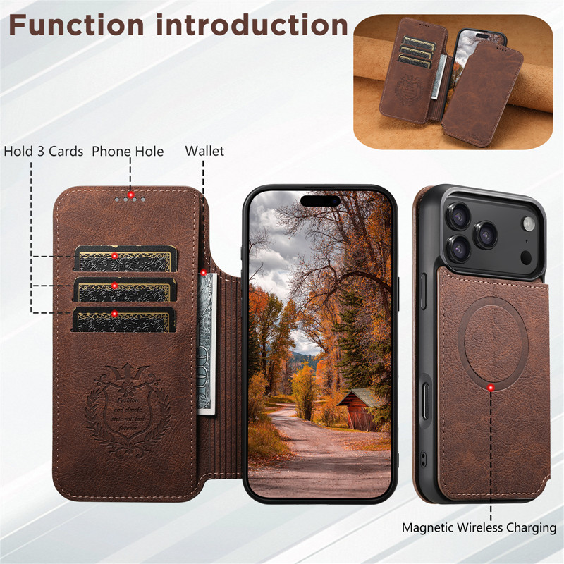 Retro Lederen Portemonnee Flip - Leather Wallet Card Holder Phone Cover recensie en prijs