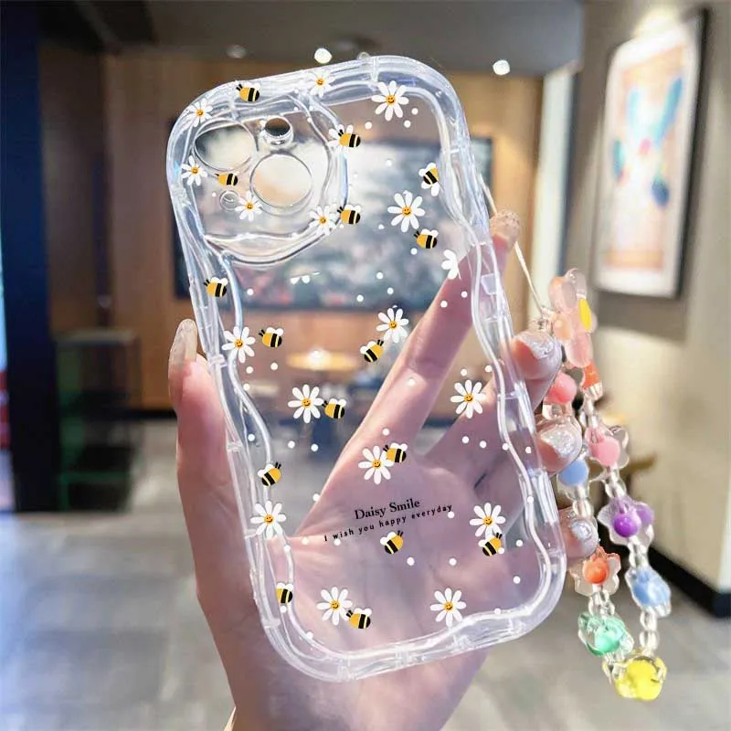 Schattige, bloemvormige polsba - Cute Cartoon Wrist Strap Silicone Case recensie en prijs