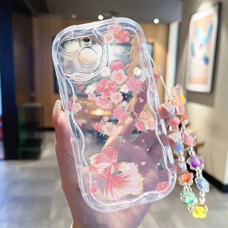 Schattige, bloemvormige polsba - Cute Cartoon Wrist Strap Silicone Case recensie en prijs